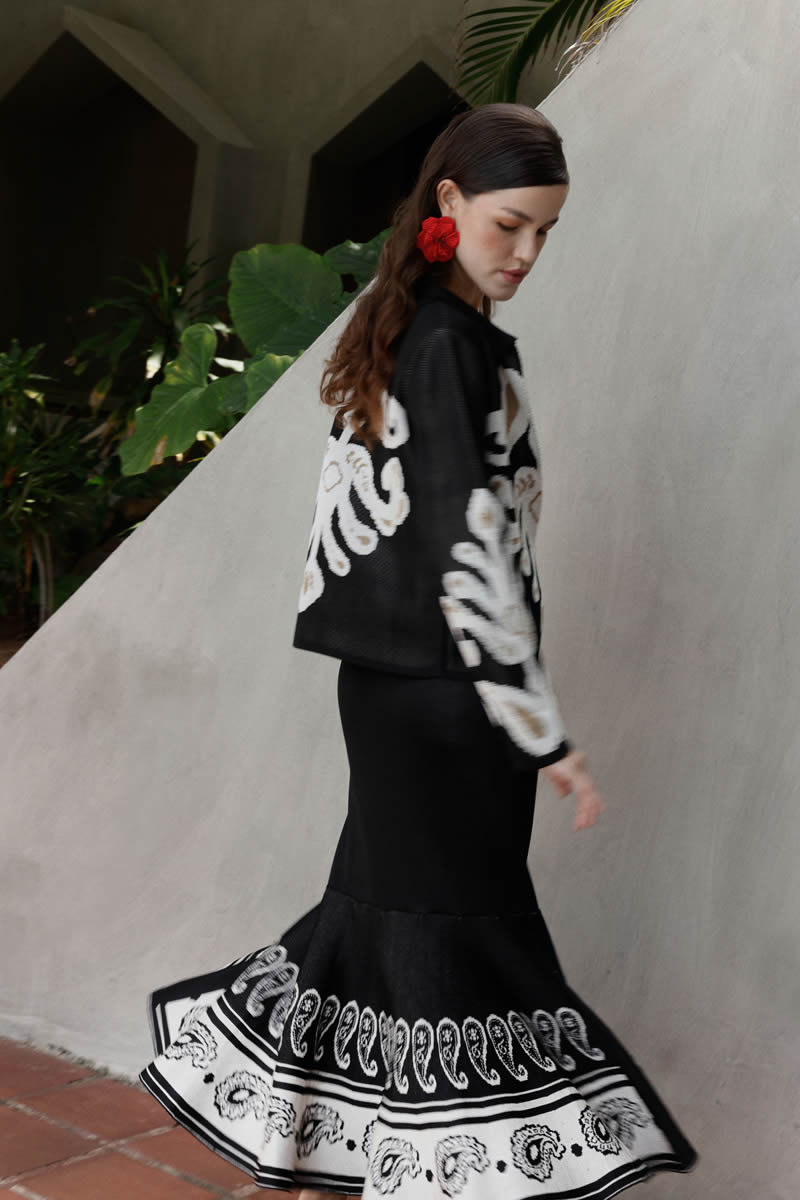 Isabella Dress Black/Ivory