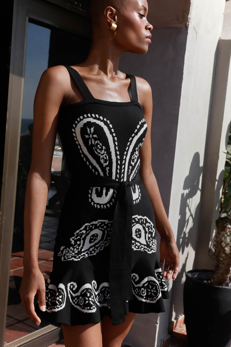 Amaranta Mini Dress Black/Ivory