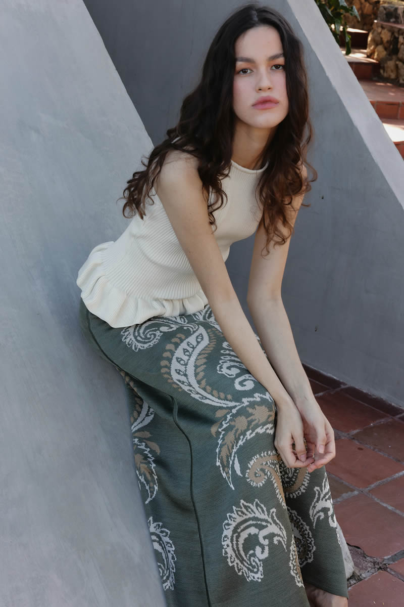 Paisley Vivo Top Ivory
