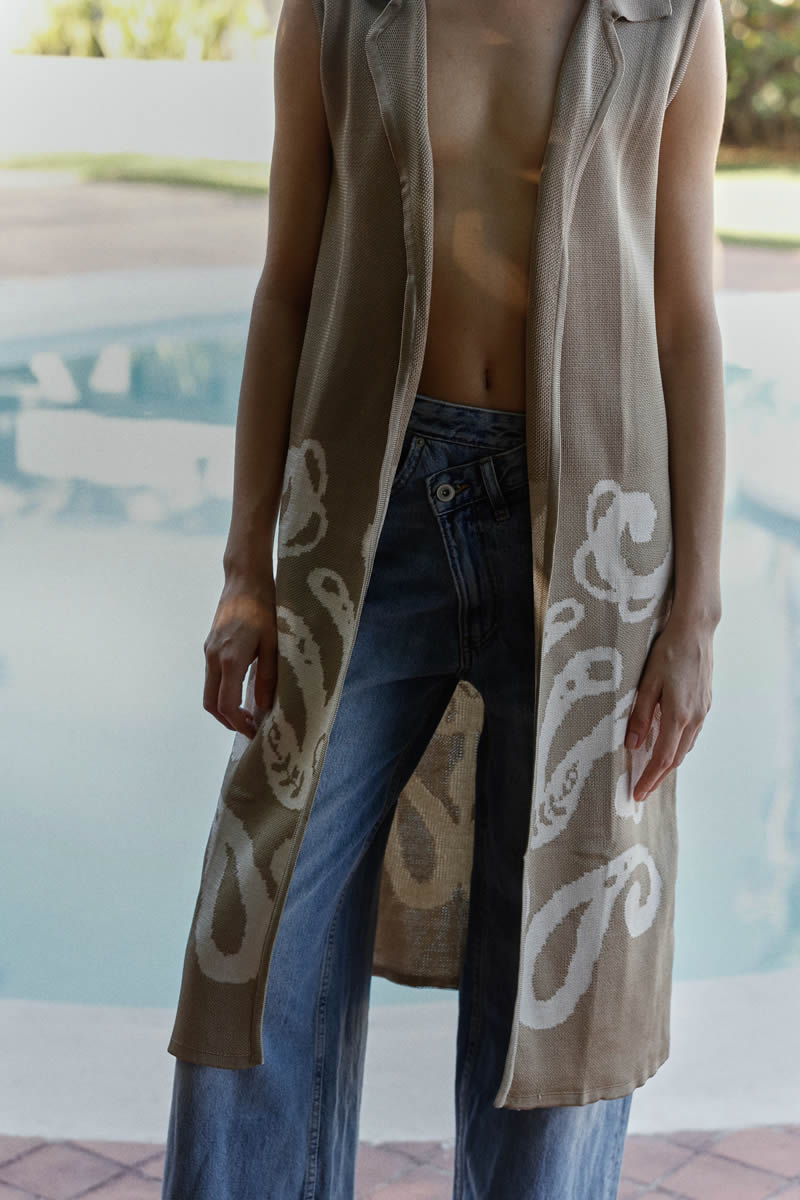 Primavera Alta Vest Beige/Ivory
